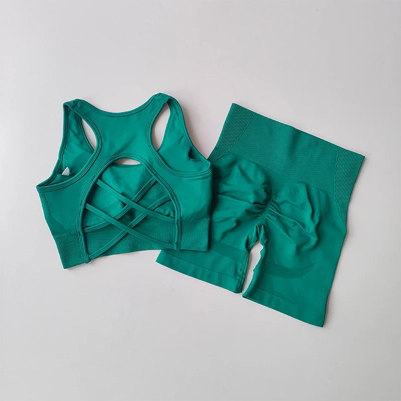 High Waisted Active Short Set 