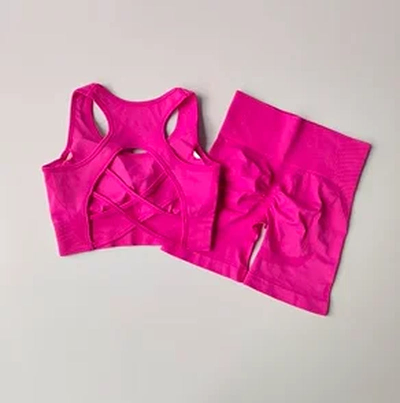 High Waisted Active Short Set 