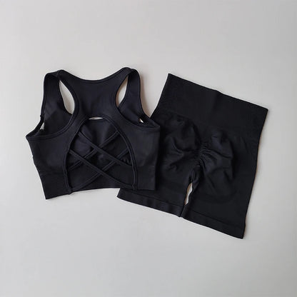 High Waisted Active Short Set 